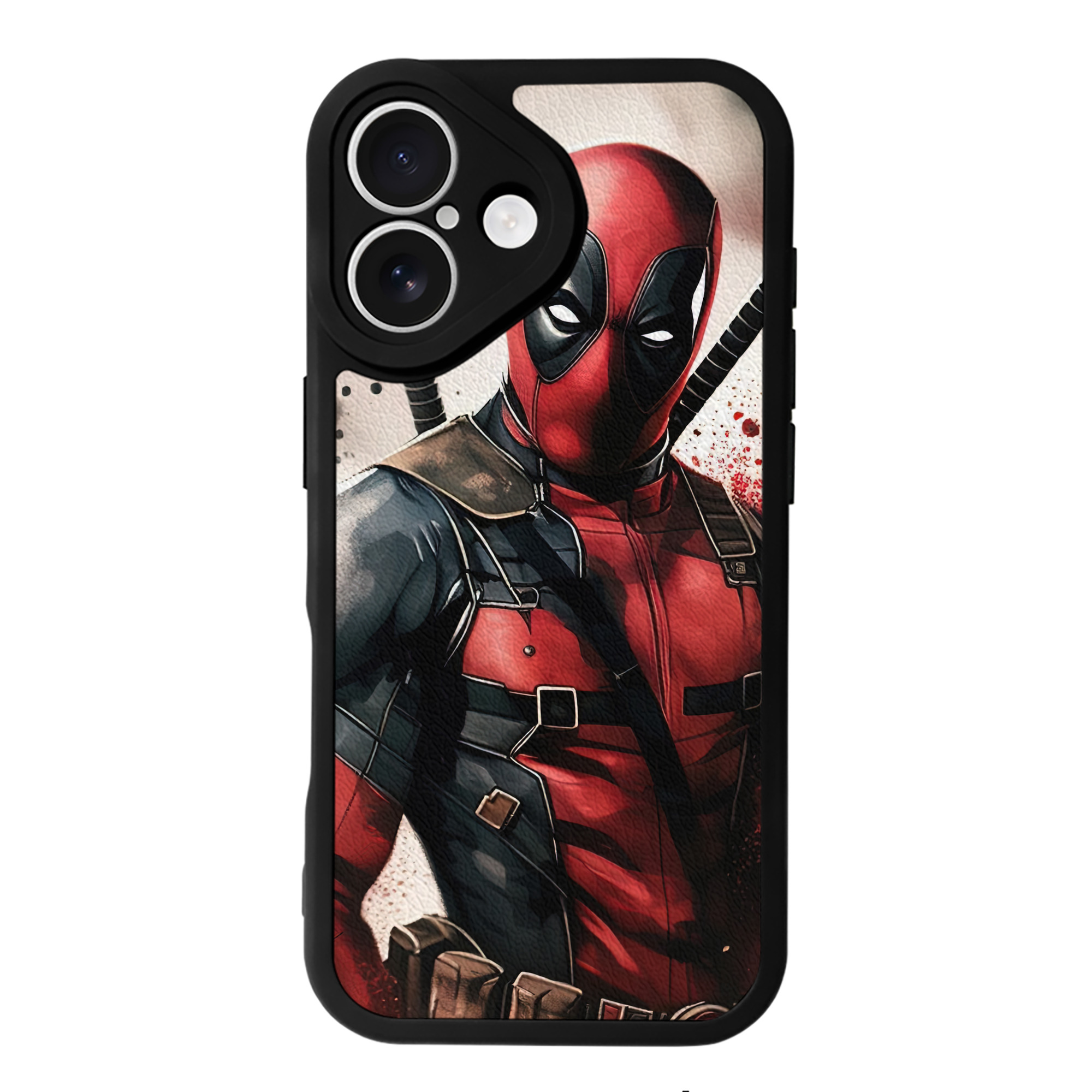 （画像用） Deadpool デッドプール 【iPhone 16シリーズ対応】シリコンスマホケース（レザー調） 材質：シリコン
